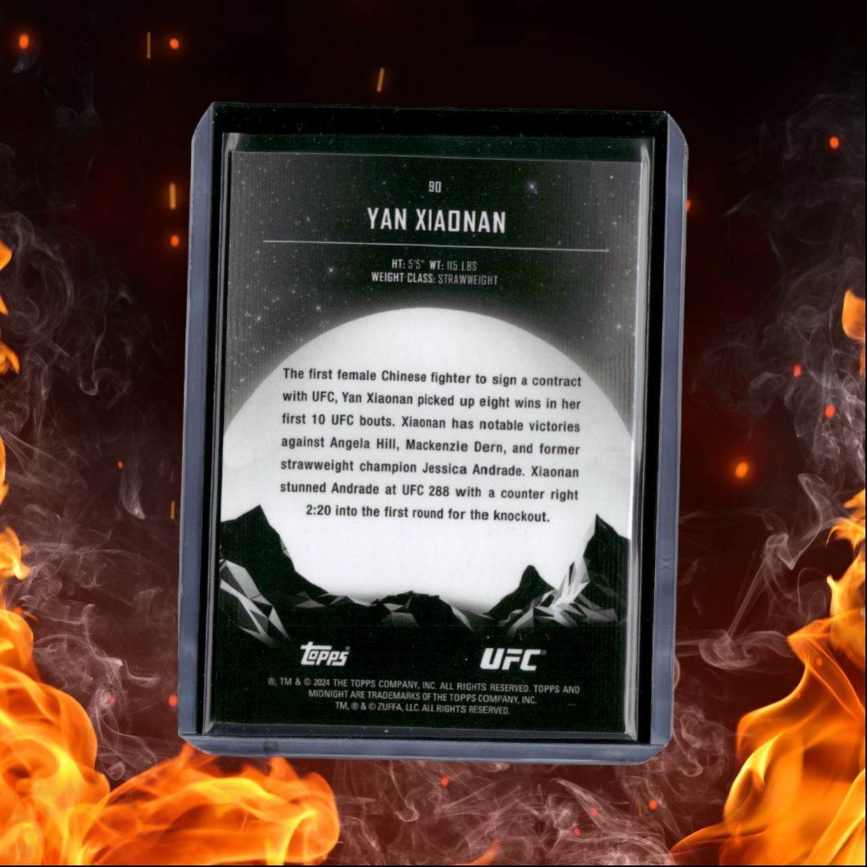 2024 Topps Midnight UFC Yan Xiaonan Twilight 97/99 #90