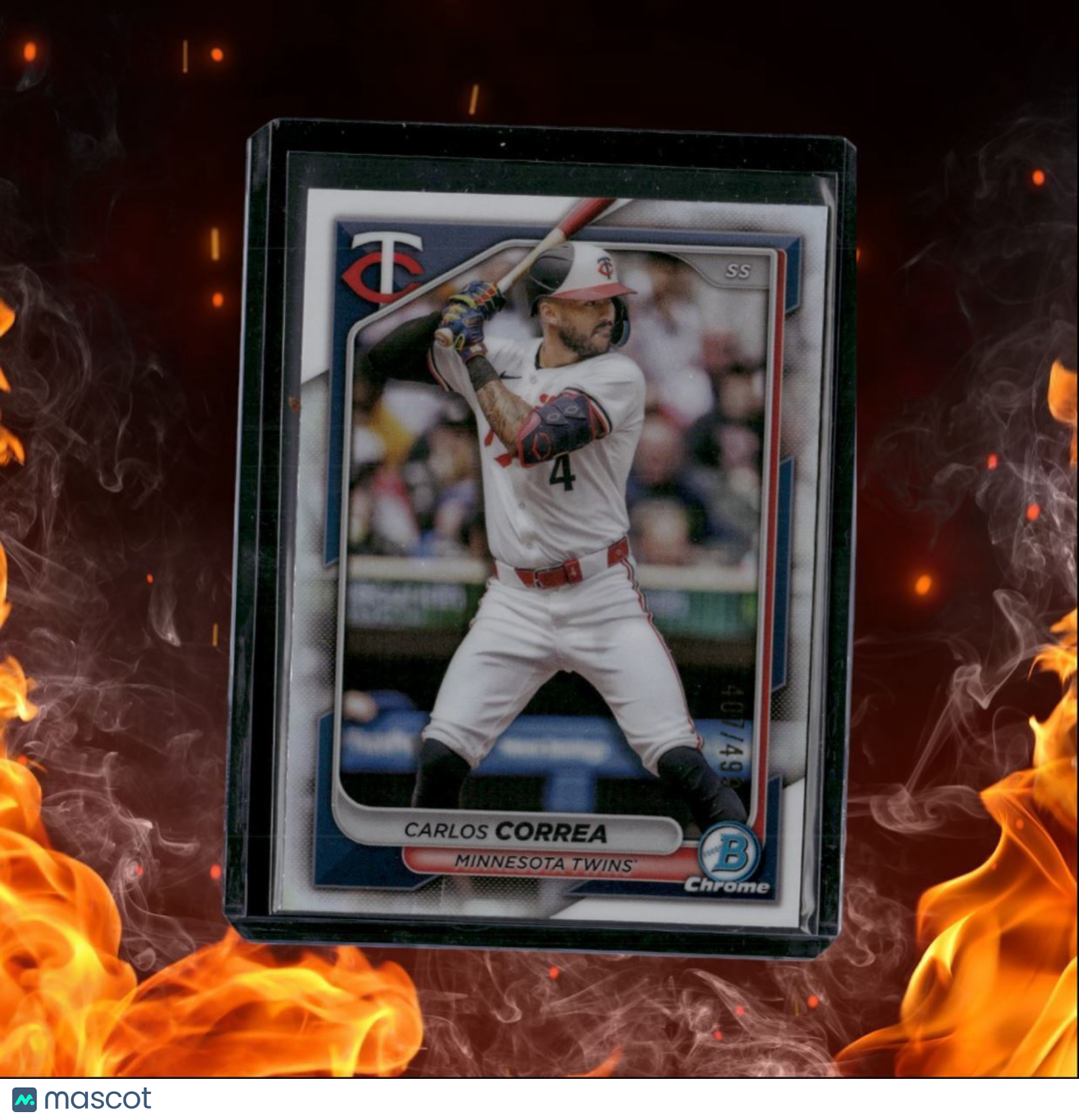 2024 Bowman Chrome Carlos Correa Refractors 407/499 #53