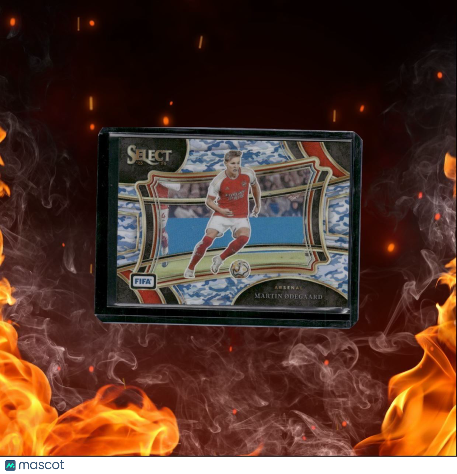 2023 Panini Select FIFA Martin Odegaard Blue Camo Prizm Field Level 27/99 #13