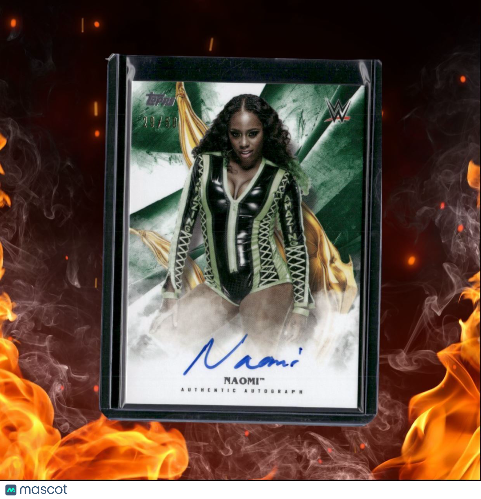 2019 Topps WWE Undisputed Naomi Green Auto 29/50 #A-NA
