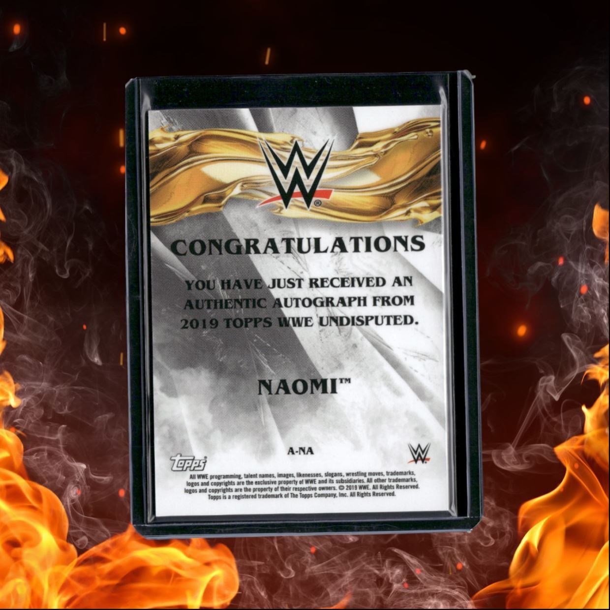 2019 Topps WWE Undisputed Naomi Green Auto 29/50 #A-NA