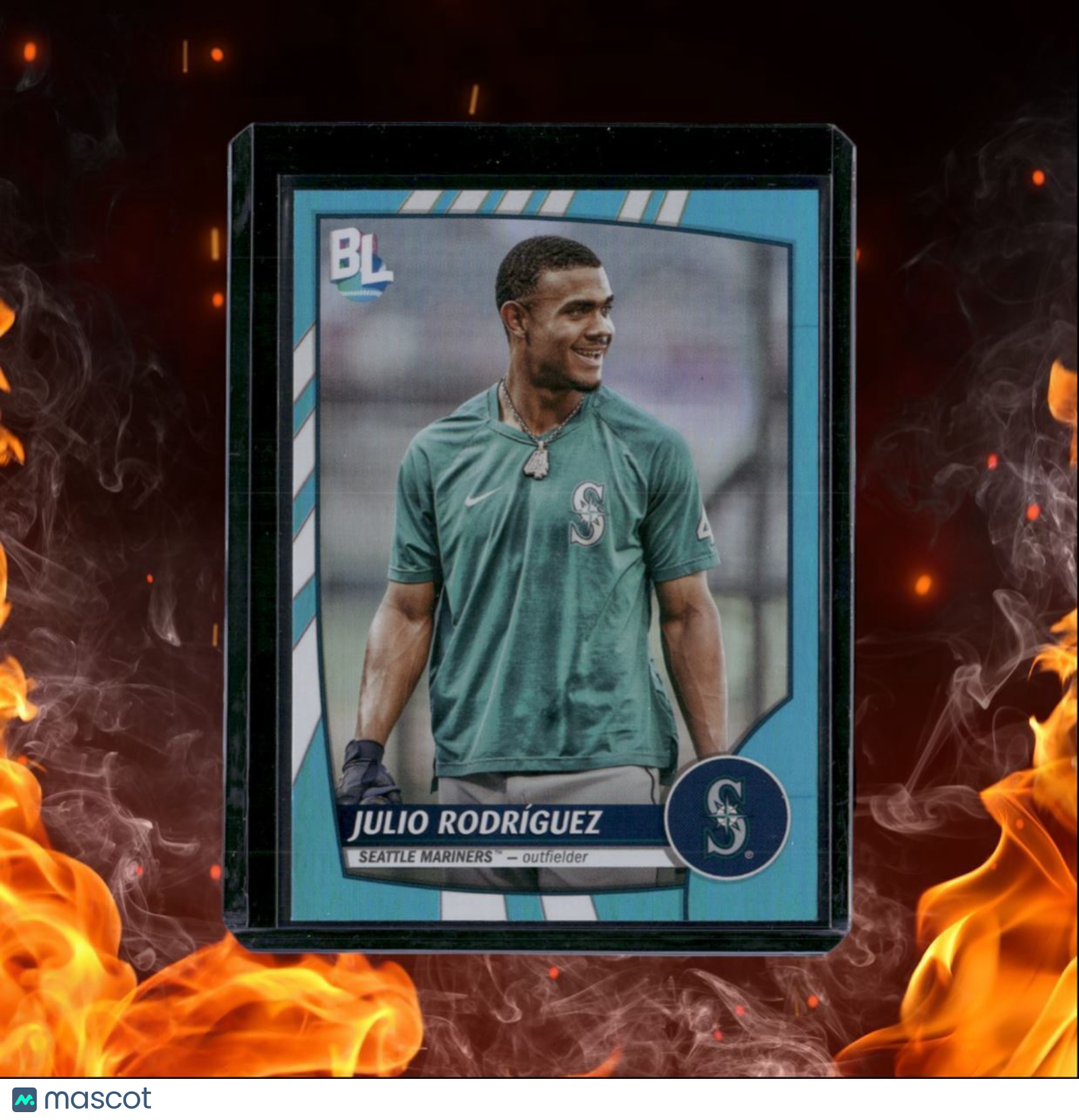 2023 Topps Big League Julio Rodríguez Rare Blue Foil #270