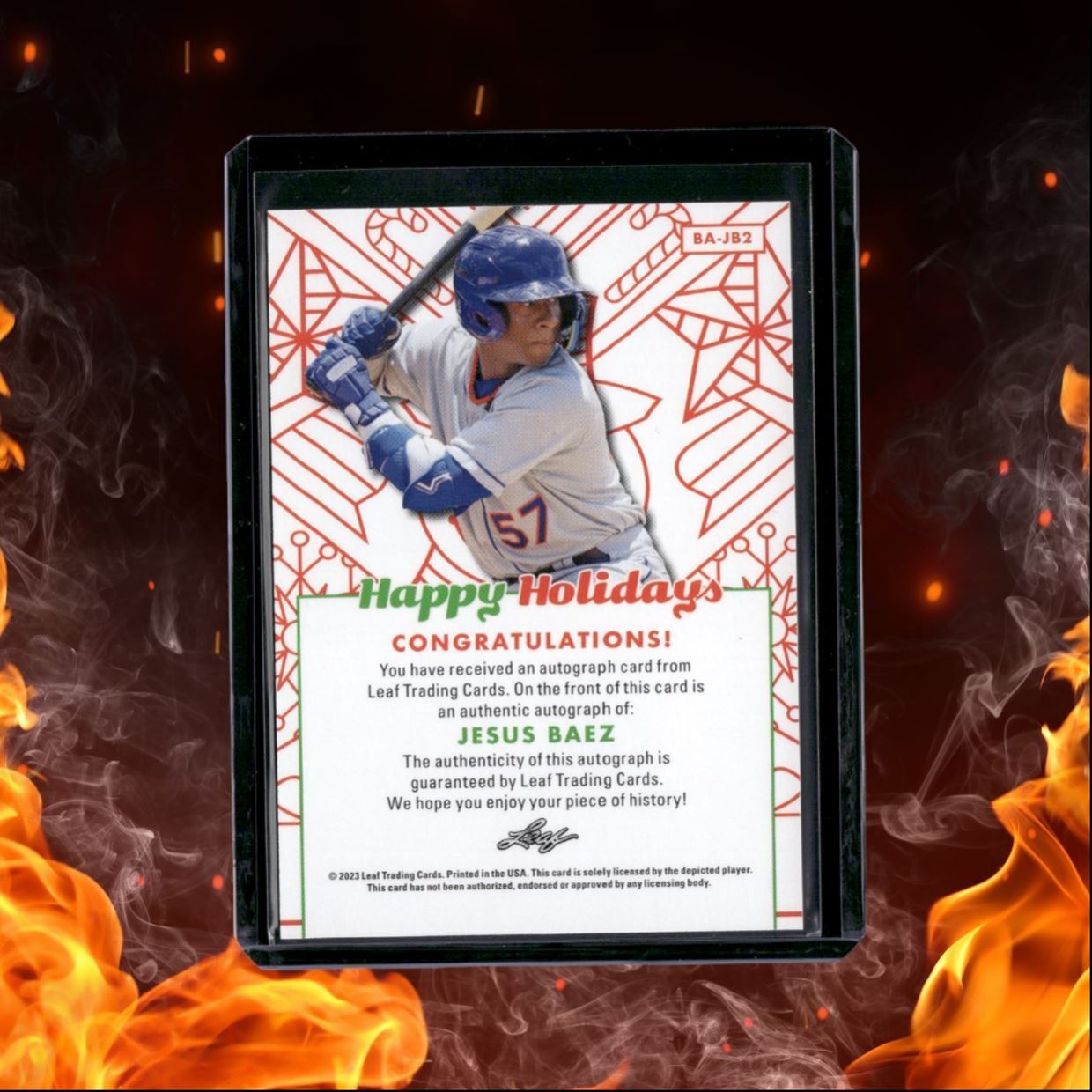 2023 Leaf Signature Series Jesus Baez Happy Holidays Auto #BA-JB2