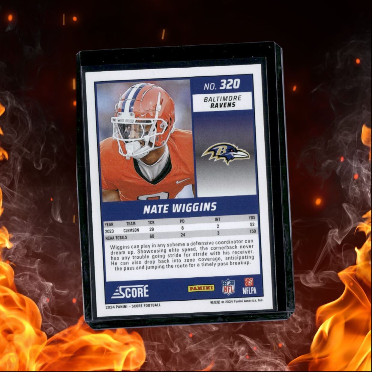 2024 Panini Score Nate Wiggins Blue Rookie 044/100 #320