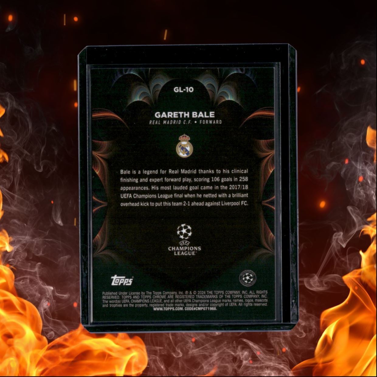 2024 Topps Chrome Gareth Bale Golazo Blue Shimmer 172/199 #GL-10