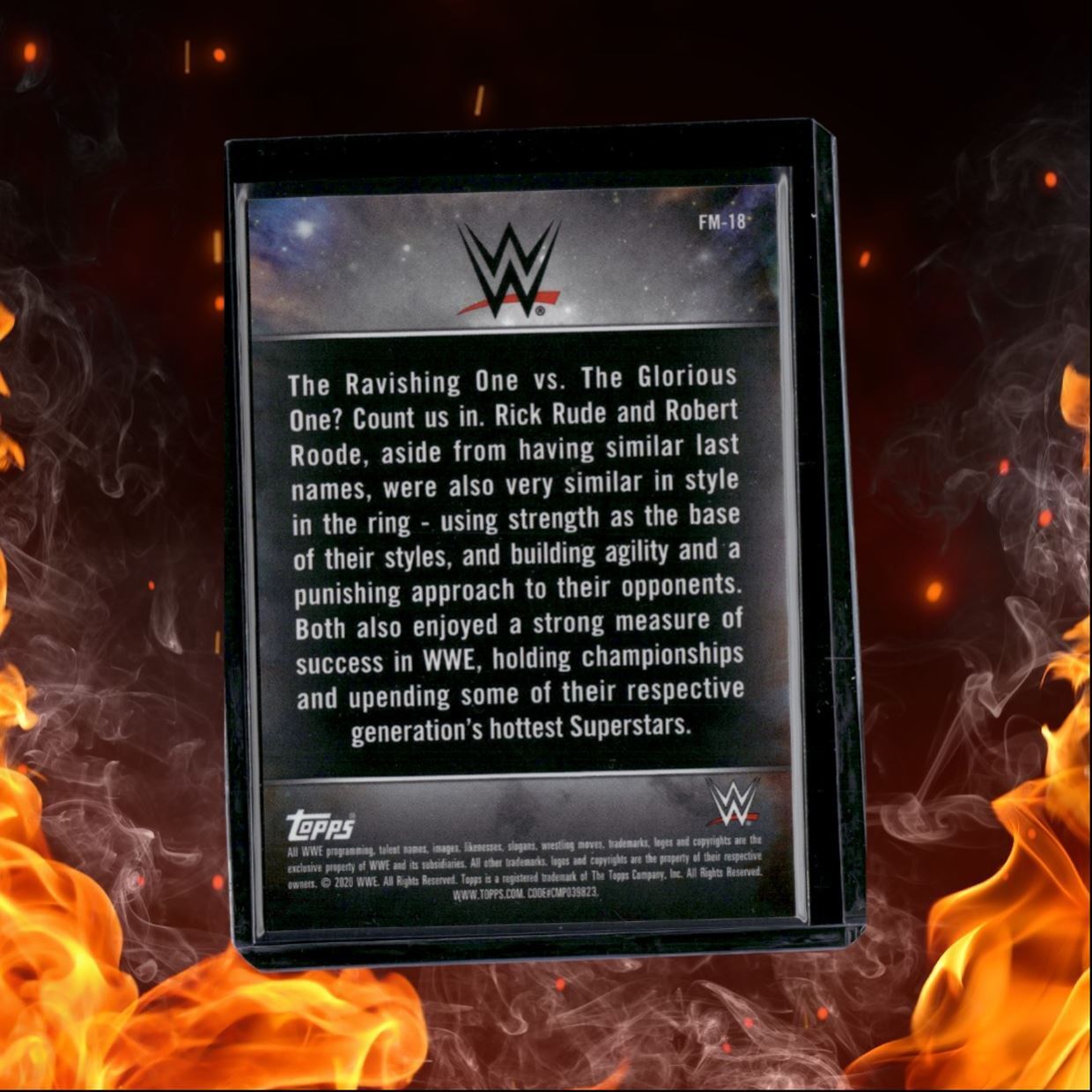 2020 Topps WWE "Ravishing" Rick Rude / Robert Roode Fantasy Matches Gold 29/50