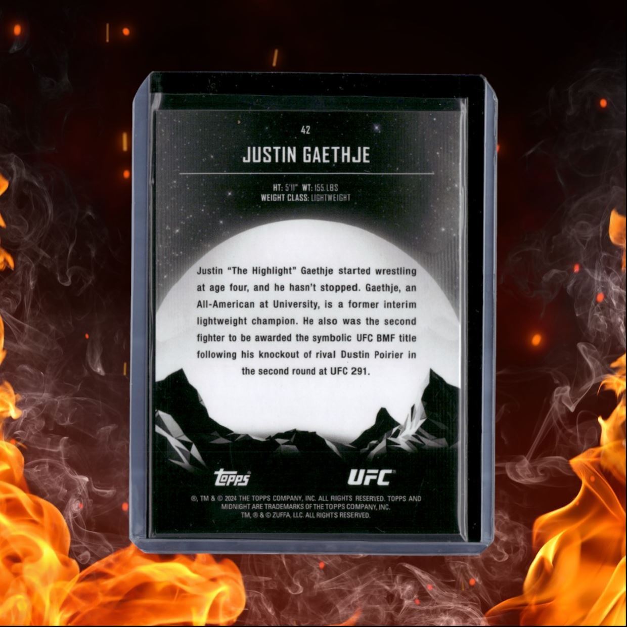 2024 Topps Midnight UFC Justin Gaethje #42