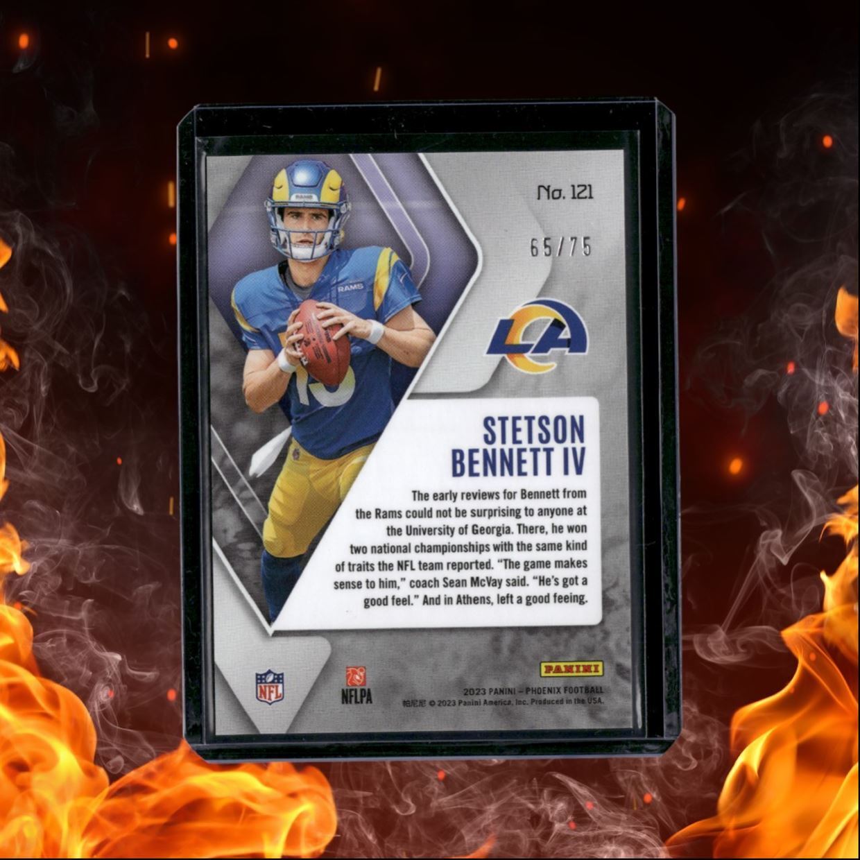 2023 Panini Phoenix Stetson Bennett IV Yellow Rookie 65/75 #121