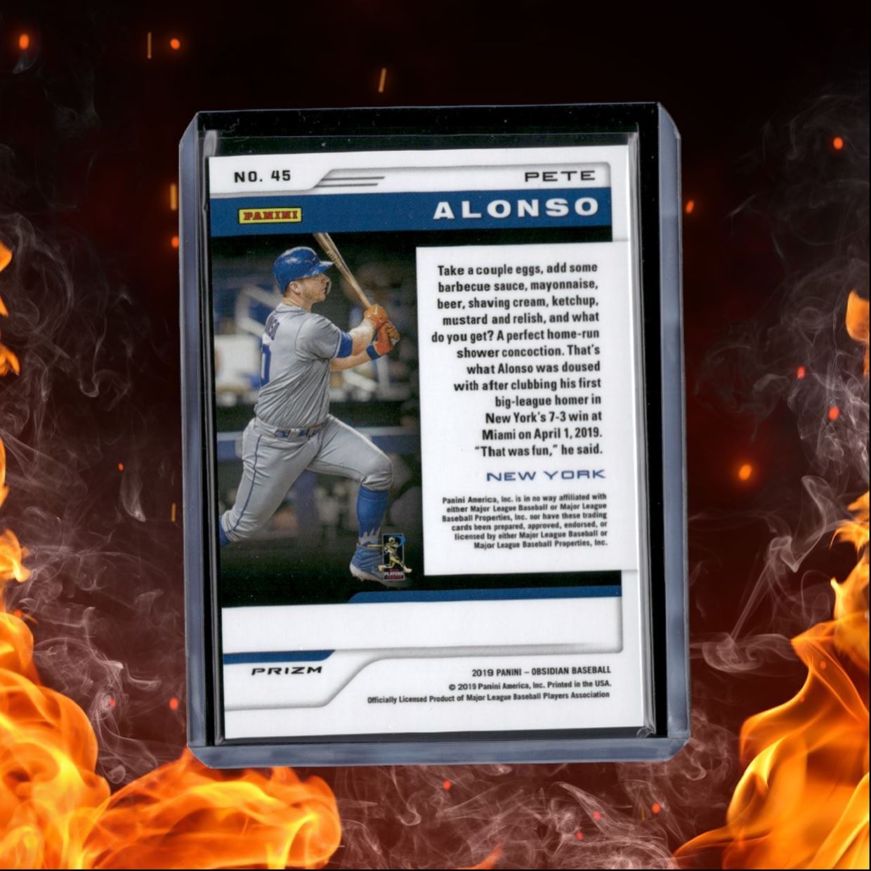 2019 Panini Obsidian Pete Alonso Contra Silver Prizm Rookie #45