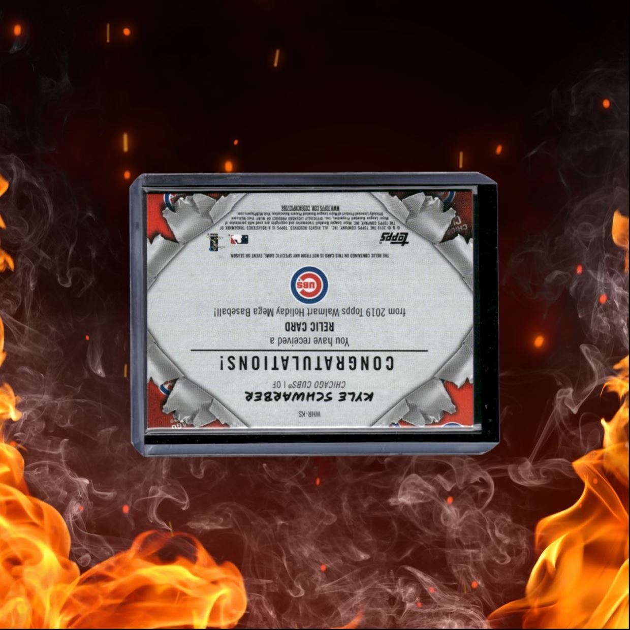 2019 Topps Walmart Holiday Mega Kyle Schwarber Jersey Relic #WHR-KS