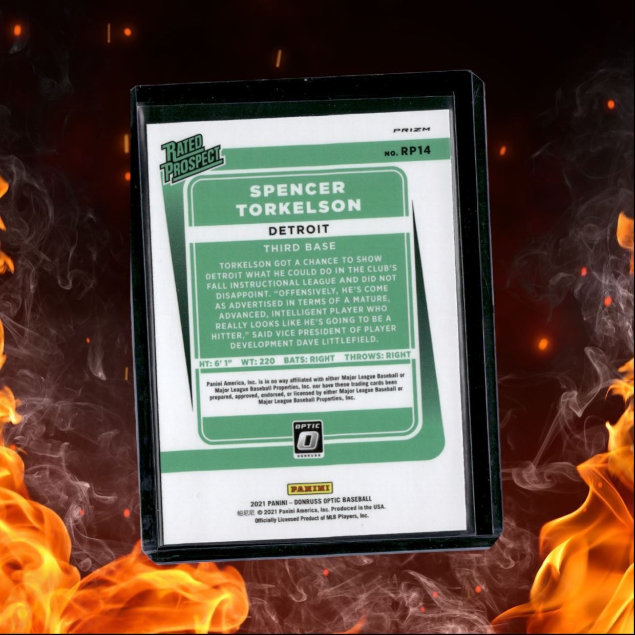 2021 Panini Donruss Optic Spencer Torkelson Rated Prospect Holo Silver Prizm