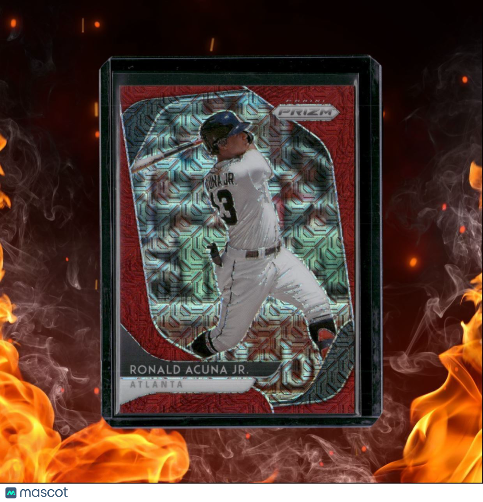 2020 Panini Prizm Ronald Acuna Jr. Red Mojo Prizm 018/149 #184