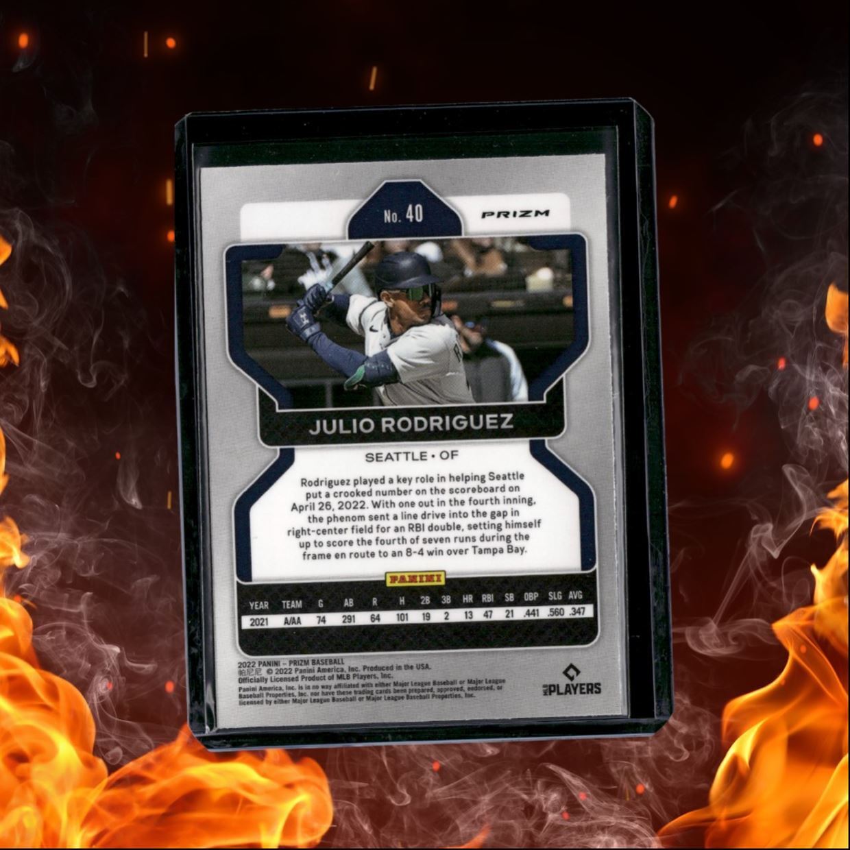 2022 Panini Prizm Julio Rodriguez Blue Prizm Rookie #40
