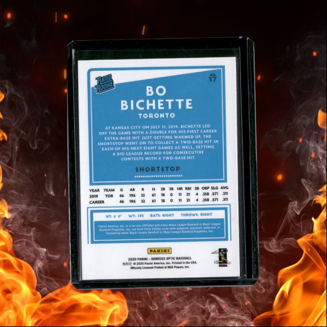 2021 Panini Donruss Optic Bo Bichette Rated Rookie Auto #37