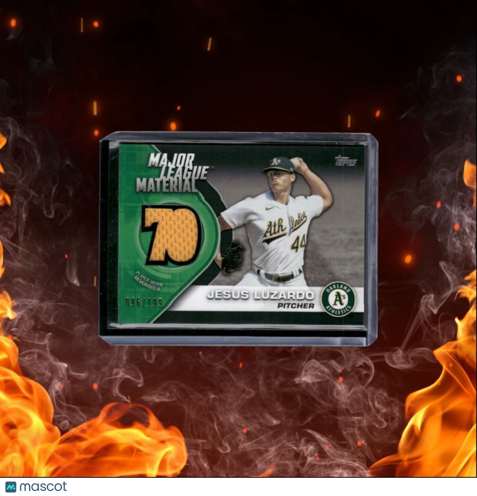 2021 Topps Jesus Luzardo Major League Material Jersey Green 096/199 #MLM-JL