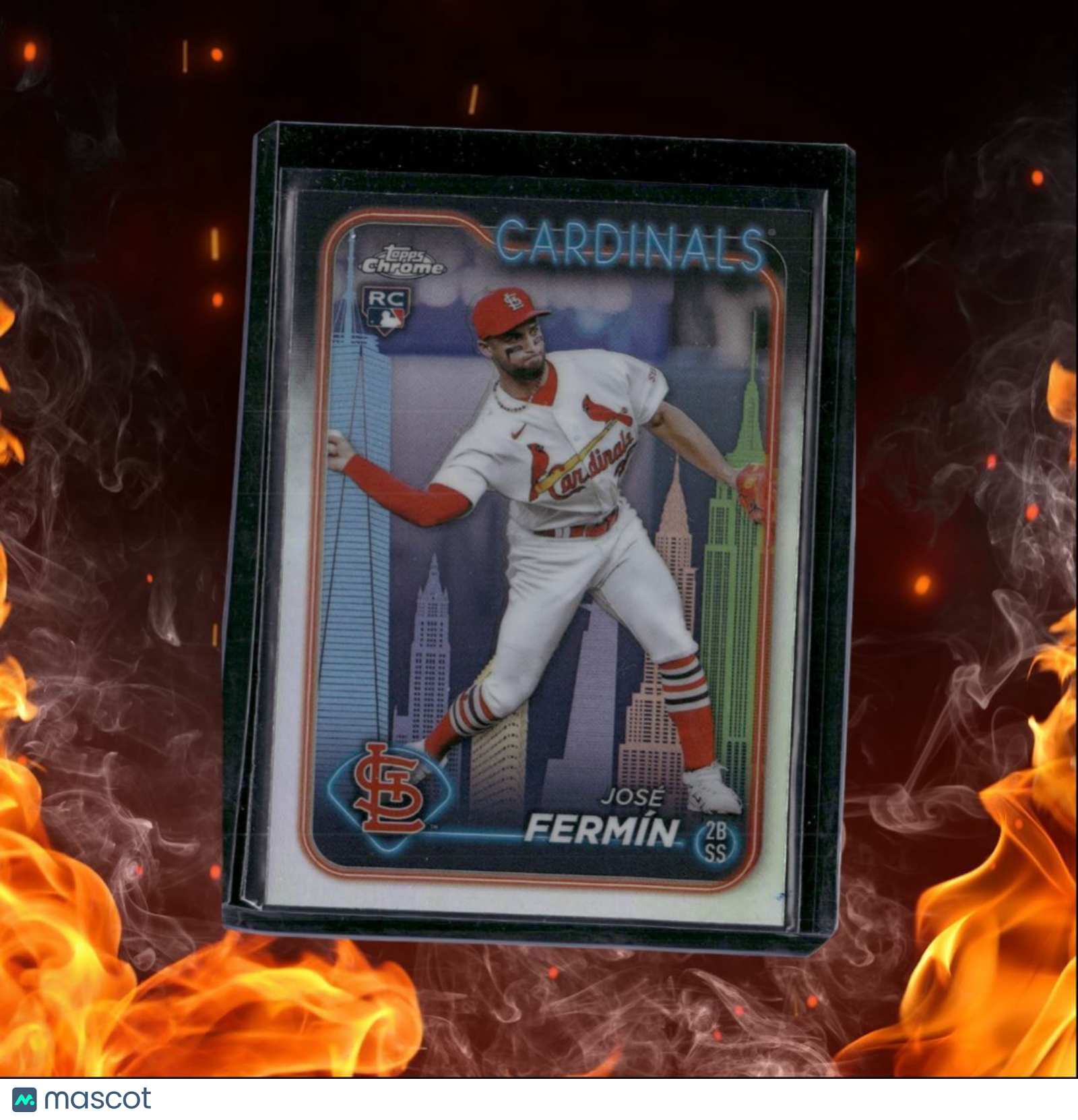 2024 Topps Chrome Fanatics José Fermín Big Apple Refractor Rookie #175