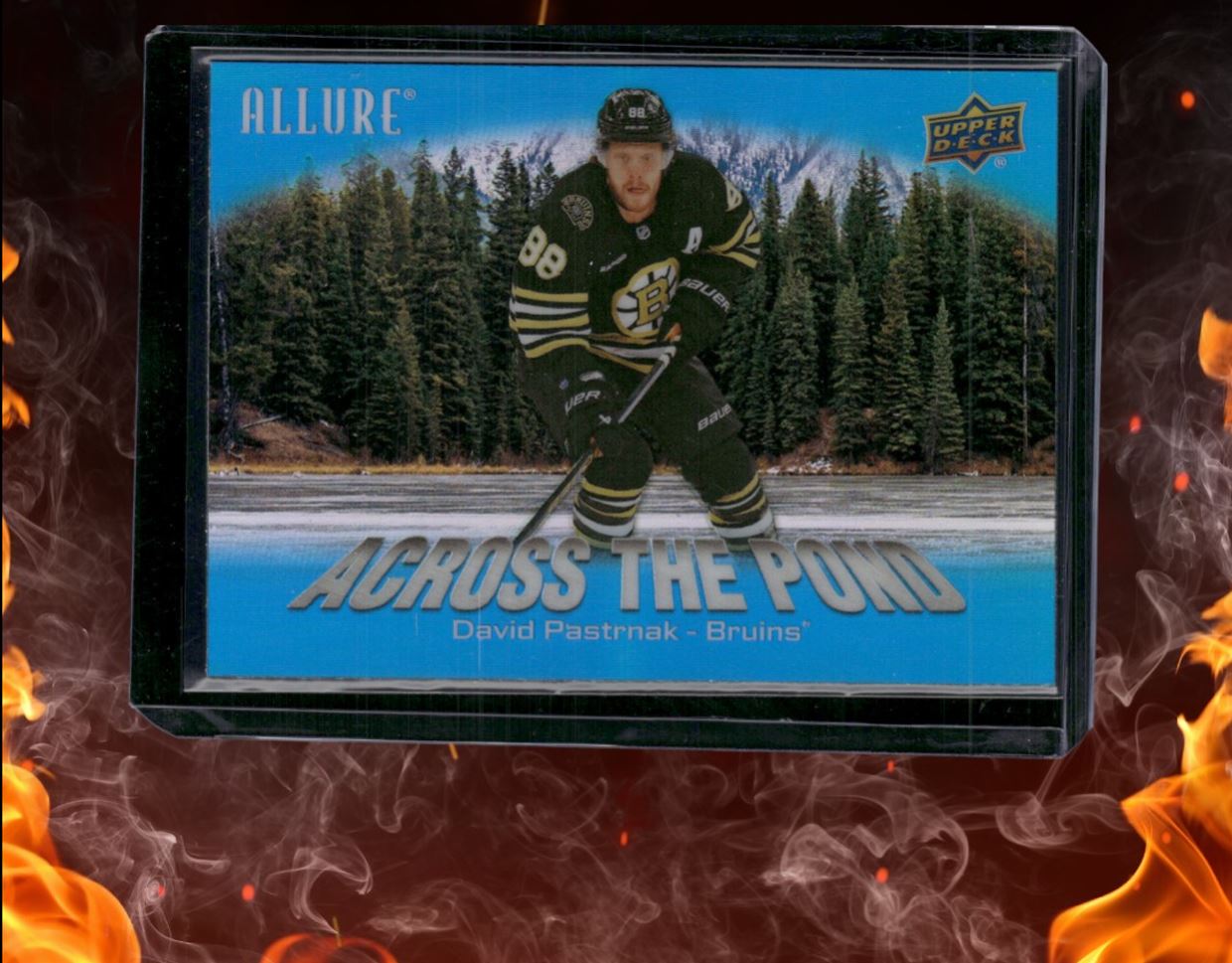 2024-25 Upper Deck Allure David Pastrnak Across the Pond Blue (B) #ATP-1