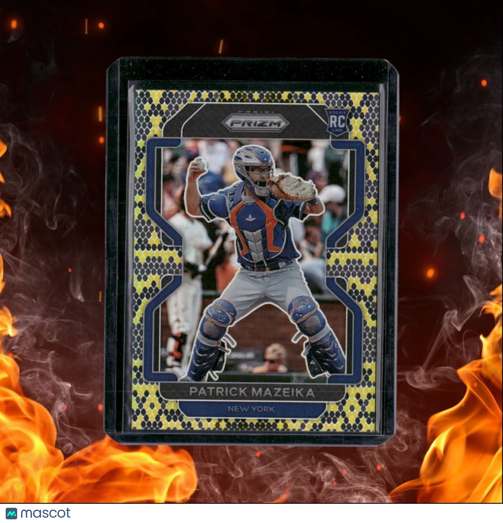 2022 Panini Prizm Patrick Mazeika Snakeskin Prizm Rookie 09/50 #91