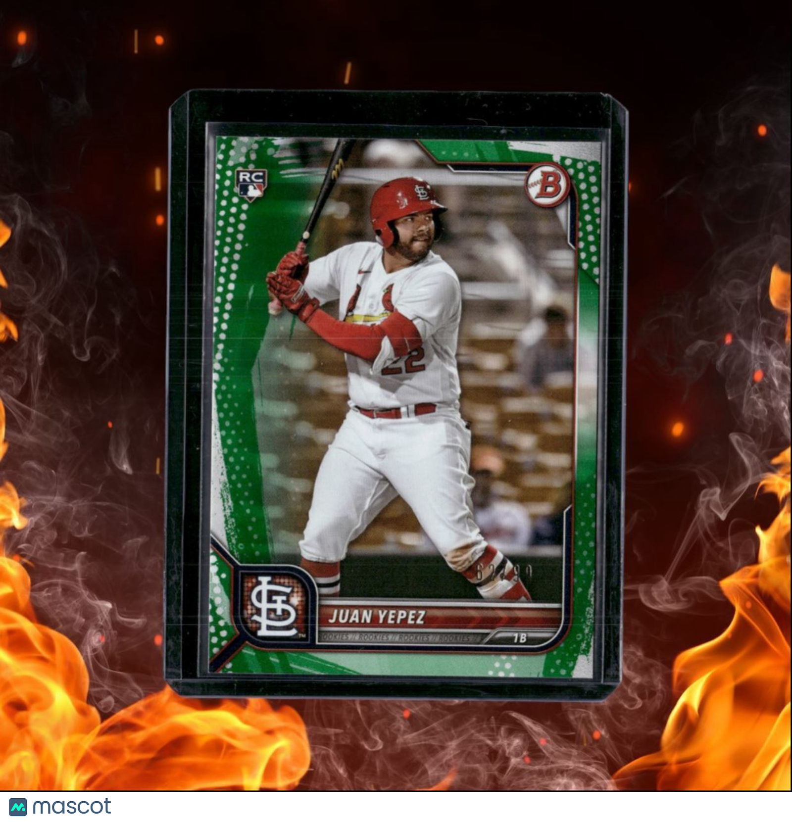 2022 Bowman Juan Yepez Green Rookie 62/99 #24