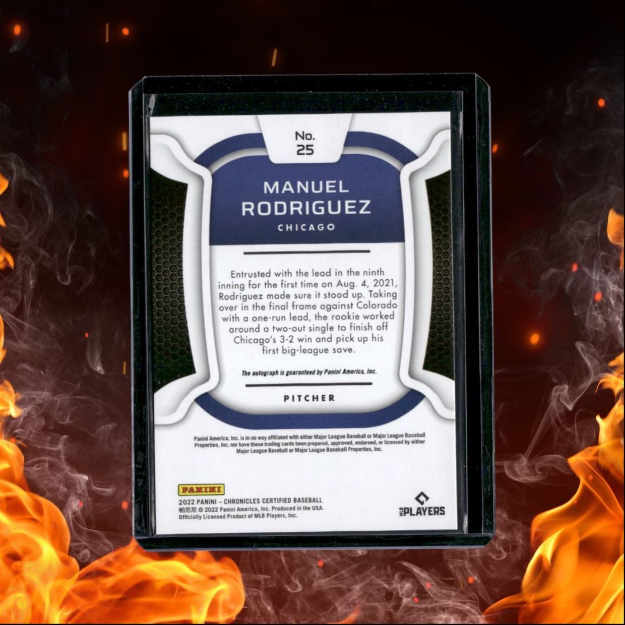 2022 Panini Chronicles Manuel Rodriguez Certified Rookie Auto #25