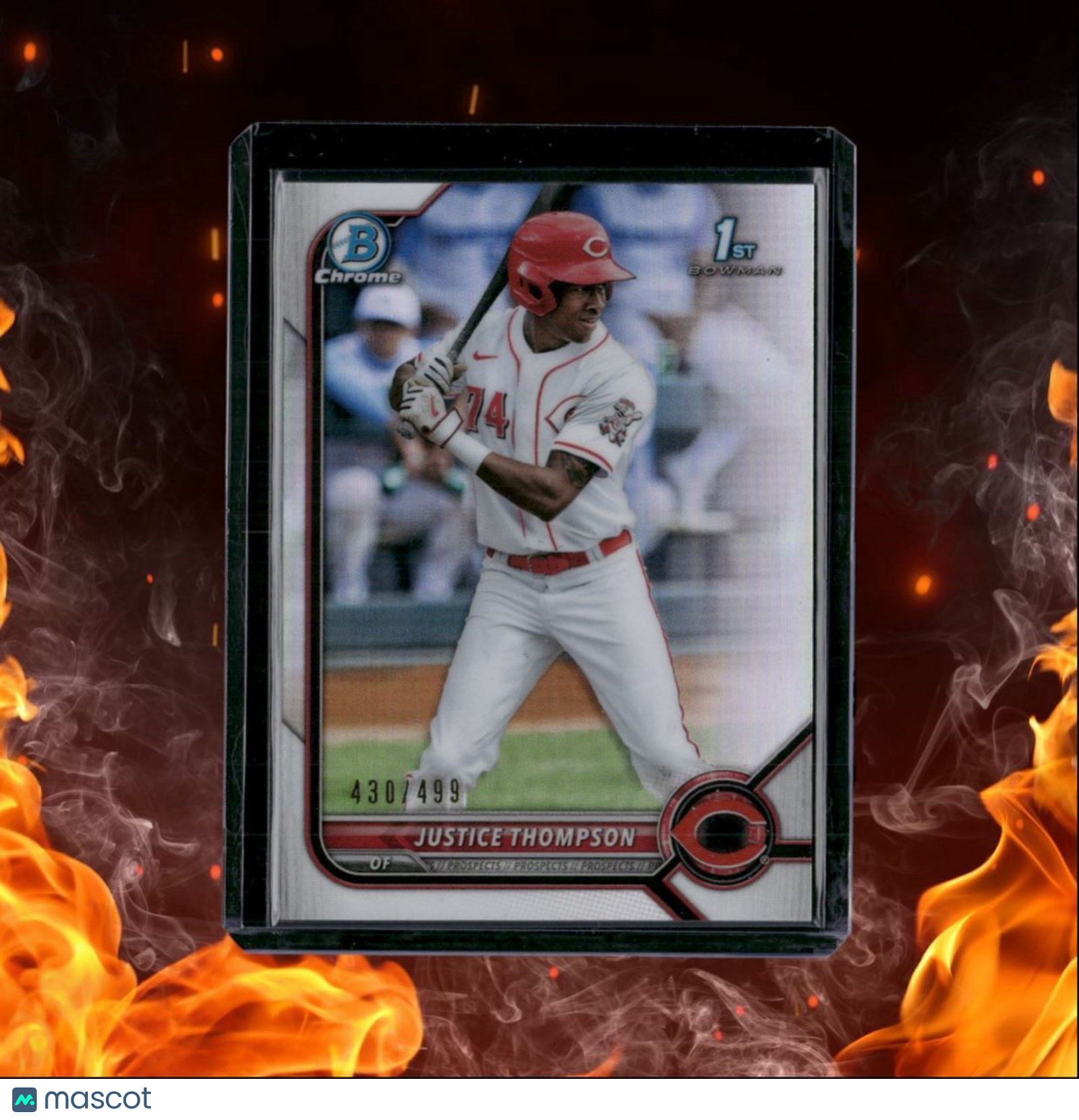2022 Bowman Chrome Prospects Justice Thompson 1st Prospect Refractor 430/499