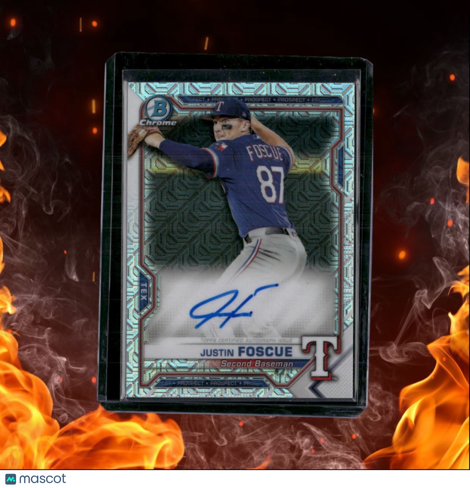 2020 Bowman Draft Chrome Justin Foscue Prospect Mojo Auto #CDA-JF