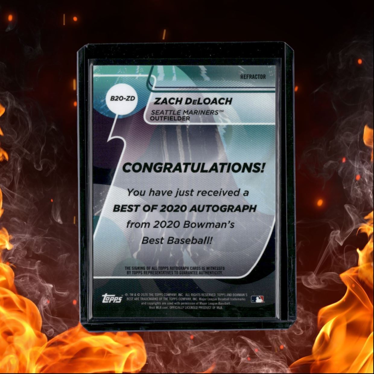 2020 Bowman's Best Zach DeLoach Best of 2020 Prospect Refractor Auto #CDA-ZD