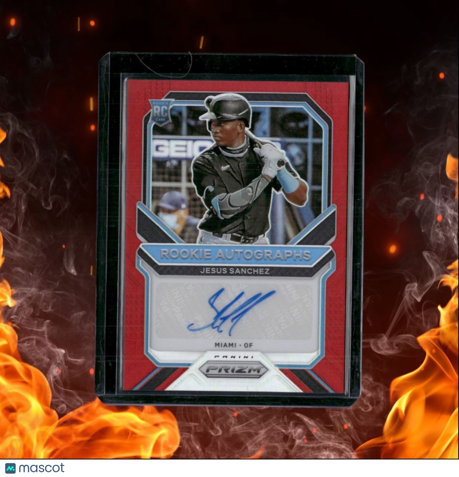 2021 Panini Prizm Jesus Sanchez Red Prizm Rookie Auto 40/99 #RA-JE