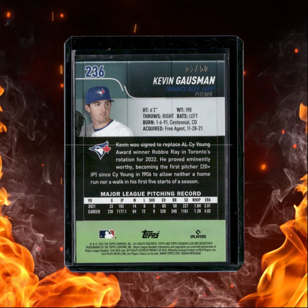 2022 Topps Stadium Club Kevin Gausman Blue 03/50 #236