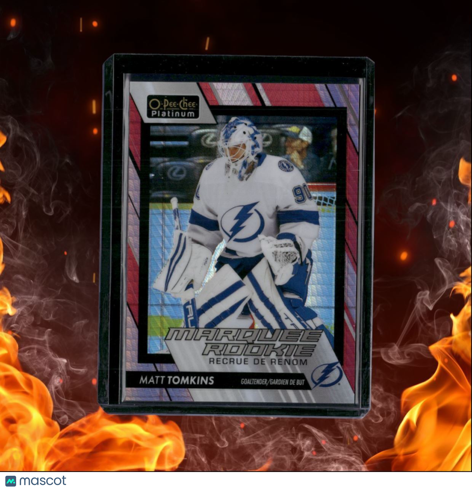 2023-24 O-Pee-Chee Platinum Matt Tomkins Marquee Red Prism Rookie 140/199 #287