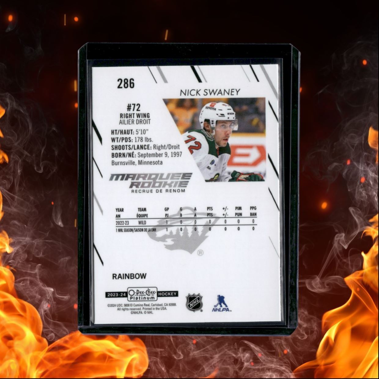2023-24 O-Pee-Chee Platinum Nick Swaney Marquee Rainbow Rookie #286