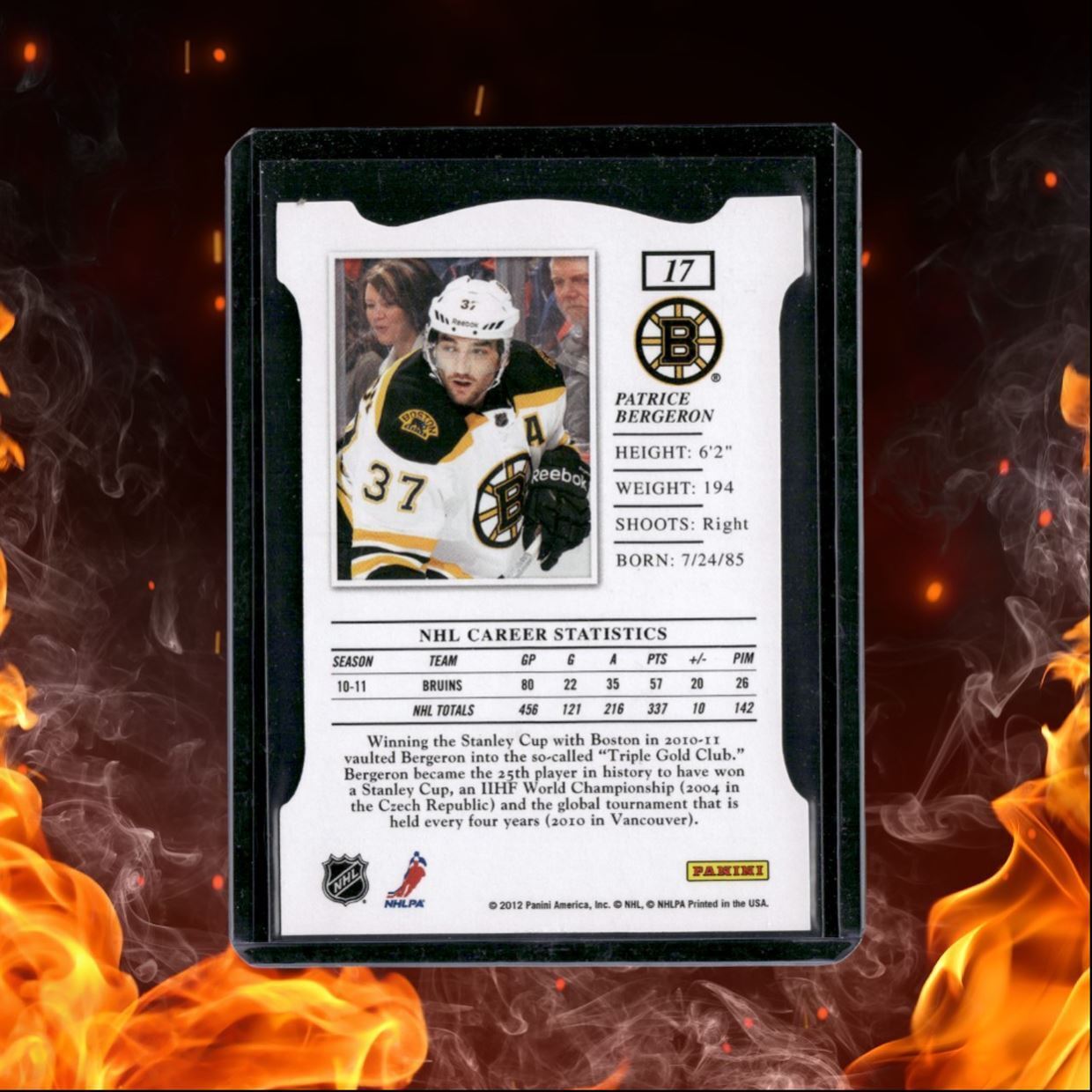 2011-12 Panini Elite Patrice Bergeron Die-Cut #17