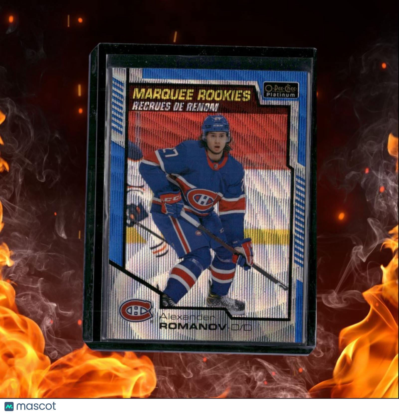 2020-21 O-Pee-Chee Platinum Alexander Romanov Marquee Blue Surge Walmart Rookie