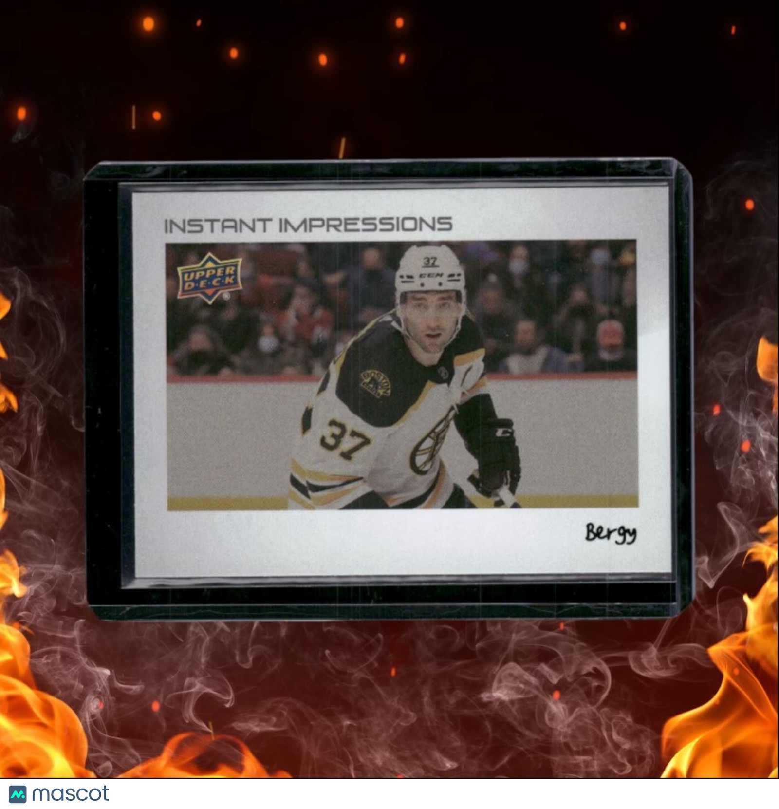 2022-23 Upper Deck Patrice Bergeron "Bergy" Instant Impressions Nickname #PZ-13