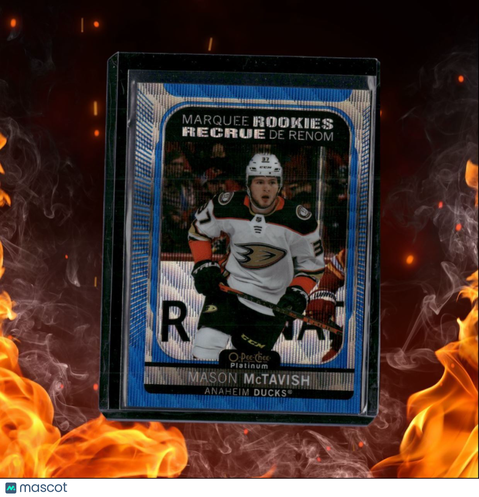 2021-22 O-Pee-Chee Platinum Mason McTavish Blue Wave Walmart Rookie #269