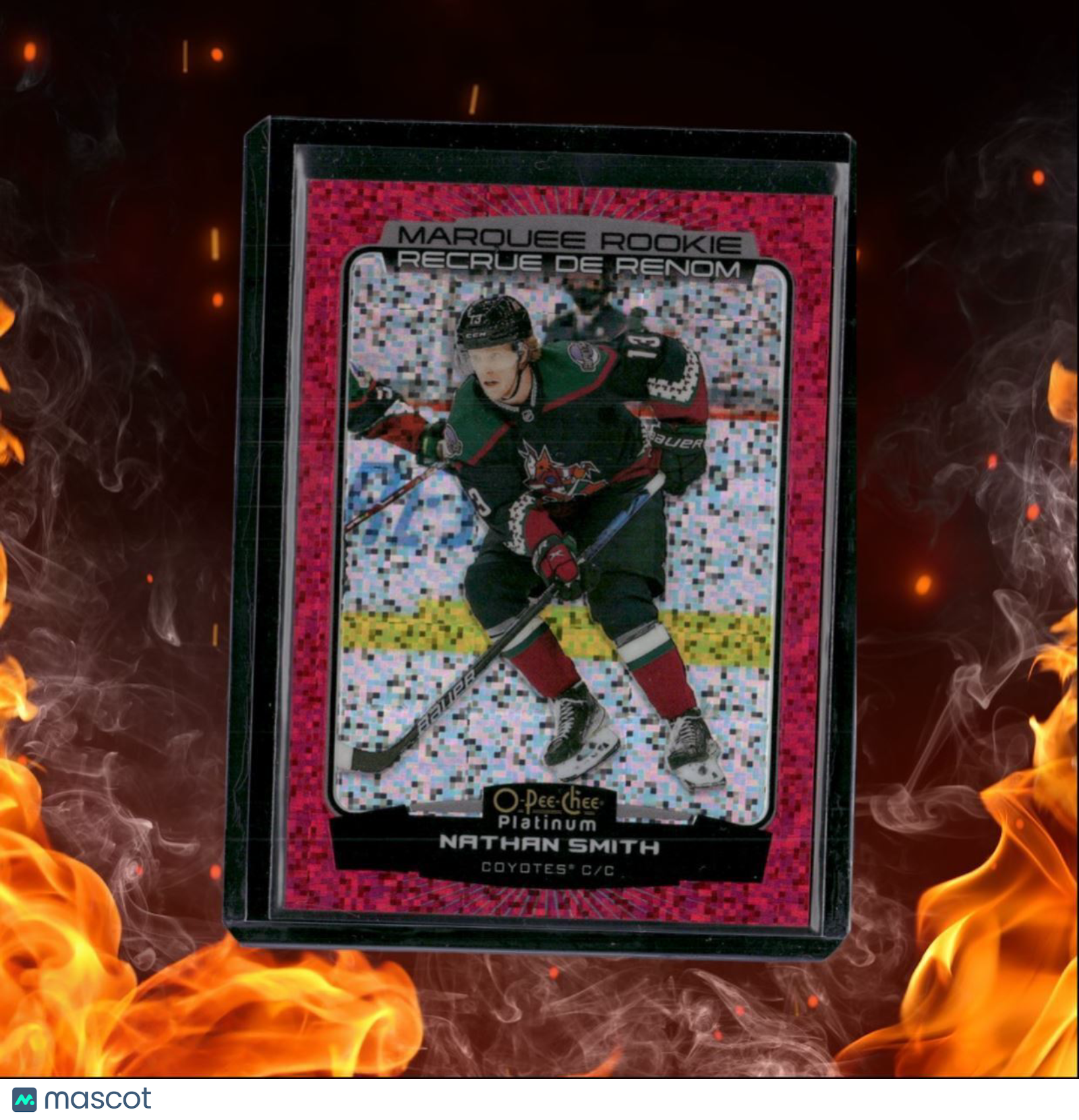 2022-23 O-Pee-Chee Platinum Nathan Smith Marquee Violet Pixels Rookie 018/299