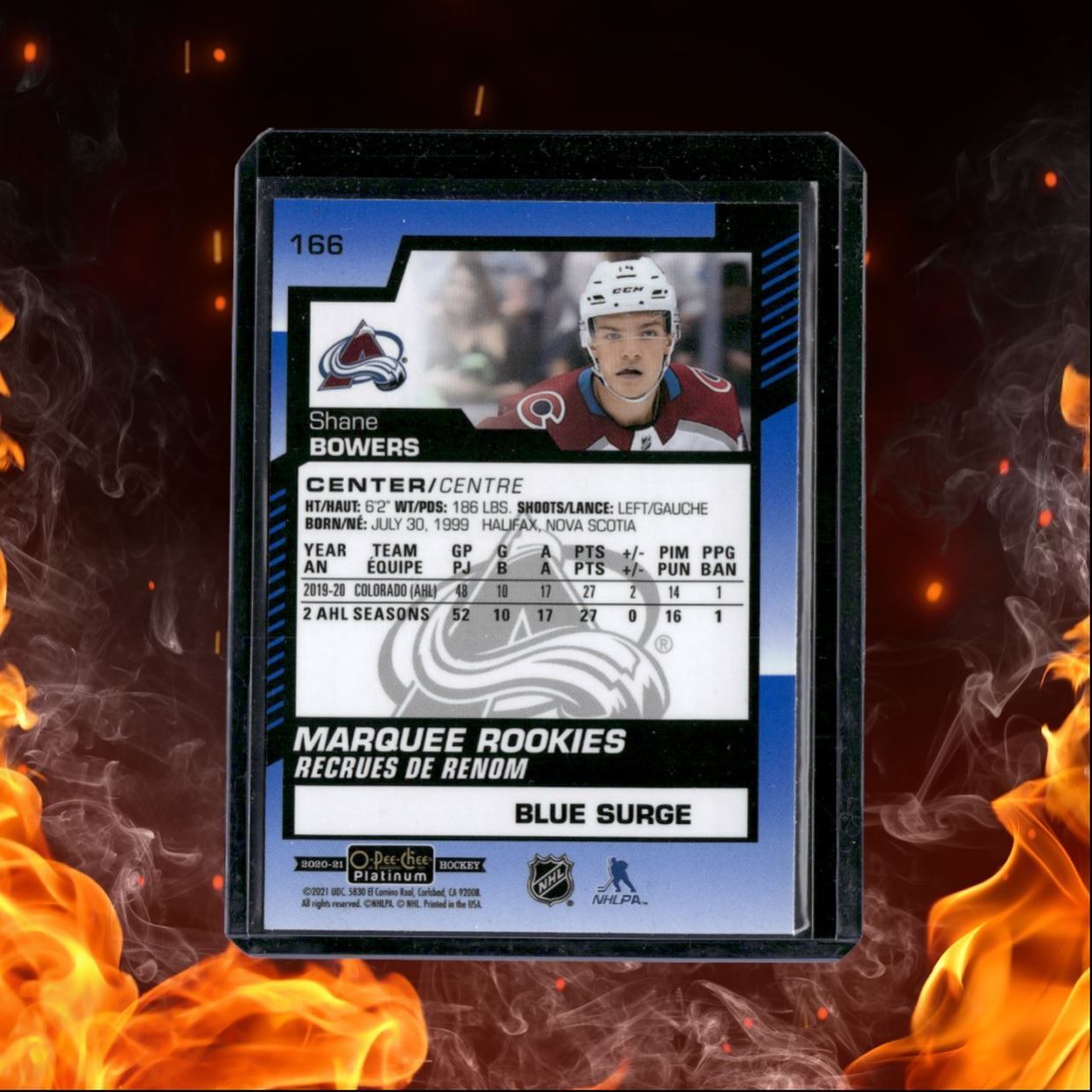 2020-21 O-Pee-Chee Platinum Shane Bowers Marquee Blue Surge Wal-Mart Rookie #166