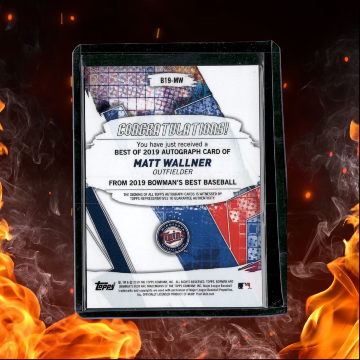 2019 Bowman's Best Matt Wallner Prospect Best of 2019 Auto #CDA-MW