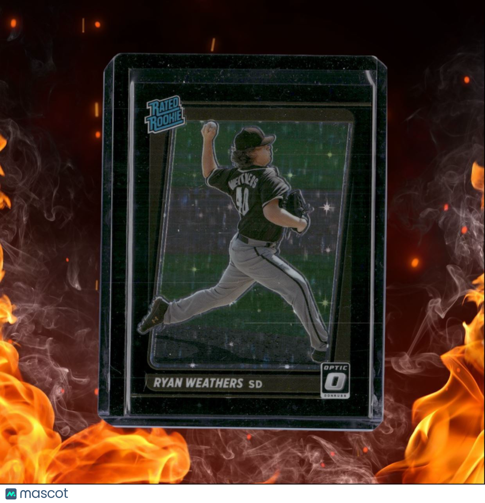 2021 Panini Donruss Optic Ryan Weathers Black Stars Prizm Rated Rookie 037/149