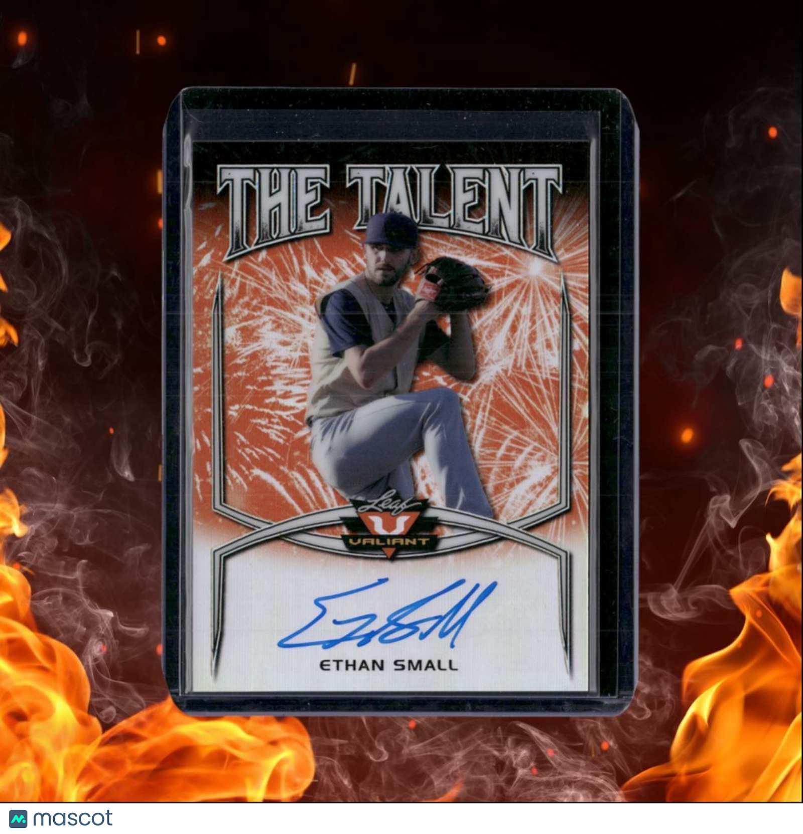 2019 Leaf Valiant Ethan Small The Talent Orange Fireworks Auto 10/35 #PA-ES1