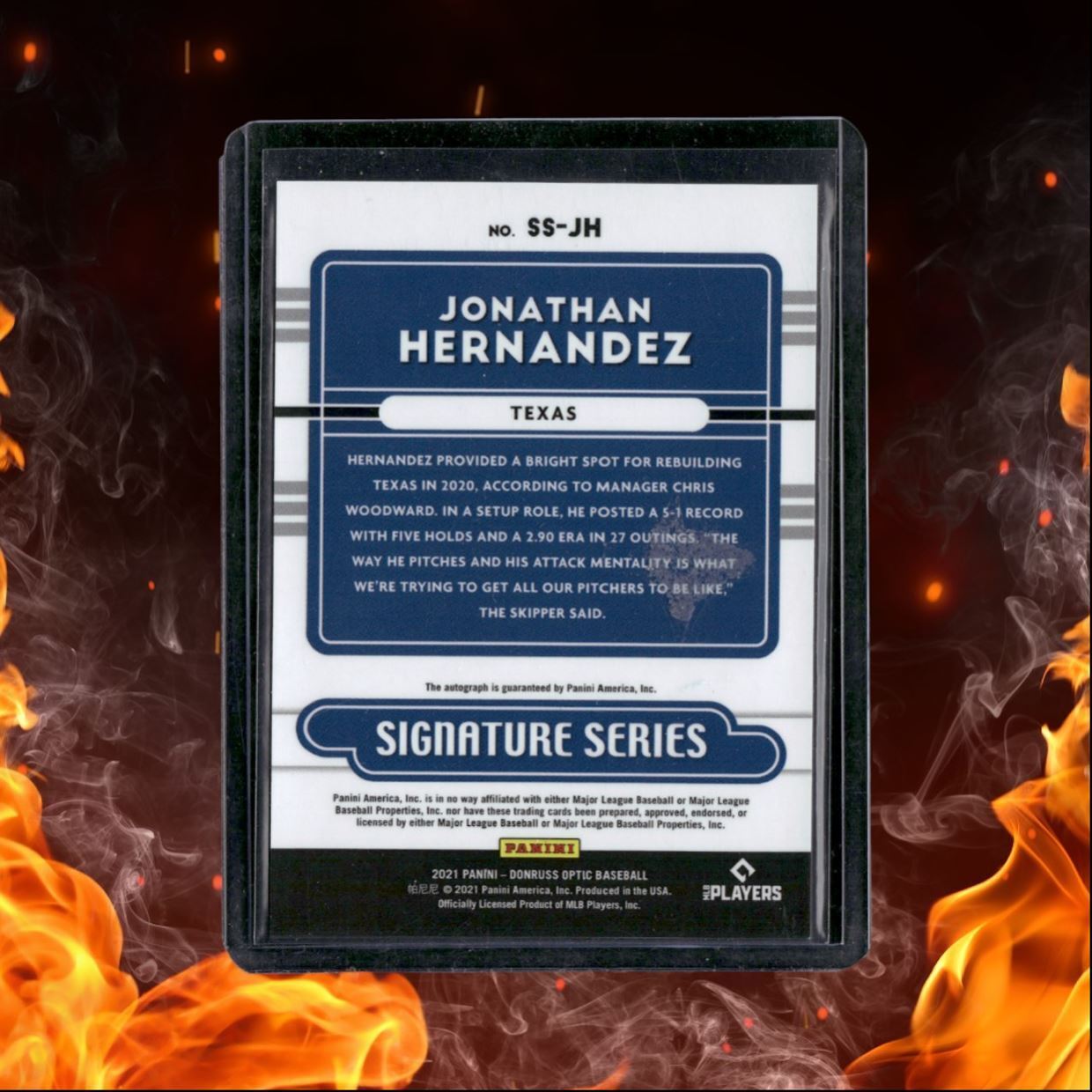 2021 Panini Donruss Optic Jonathan Hernandez Signature Series Auto #SS-JH