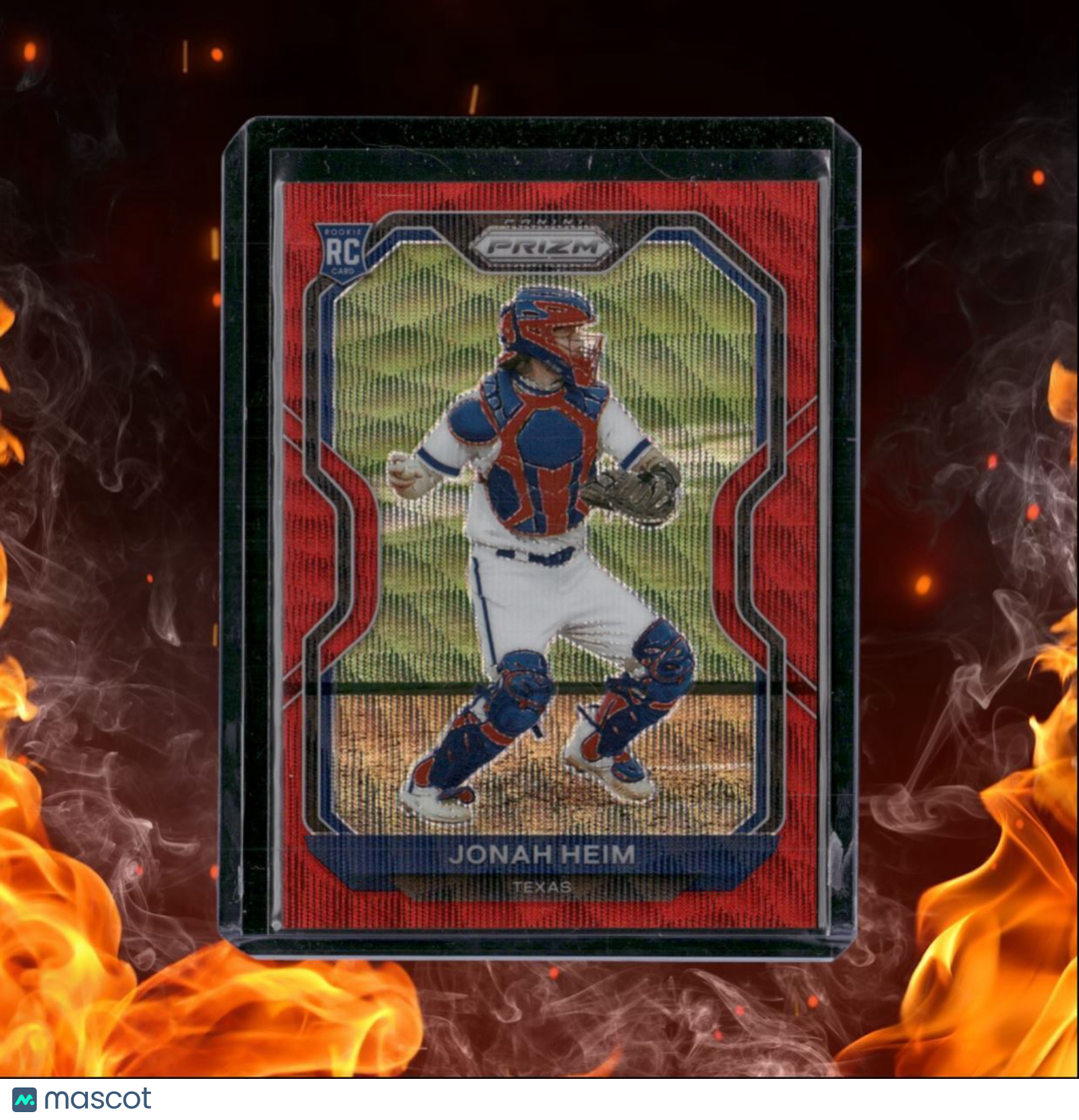 2021 Panini Prizm Jonah Heim Red Ruby Wave Prizm Rookie 60/99 #143