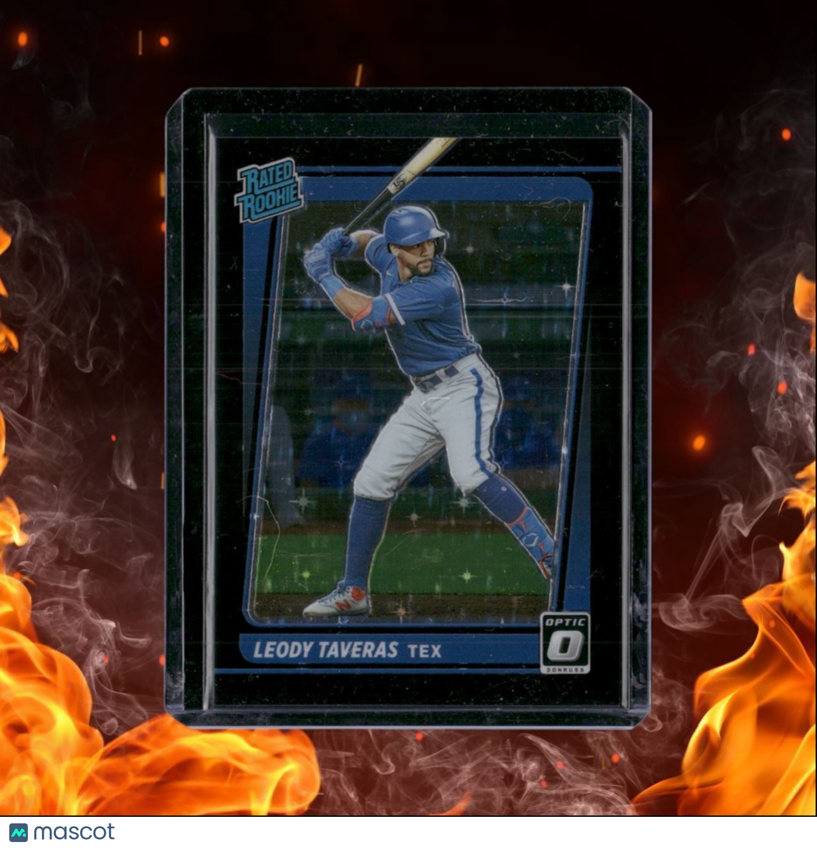 2021 Panini Donruss Optic Leody Taveras Black Stars Prizm Rated Rookie 101/149