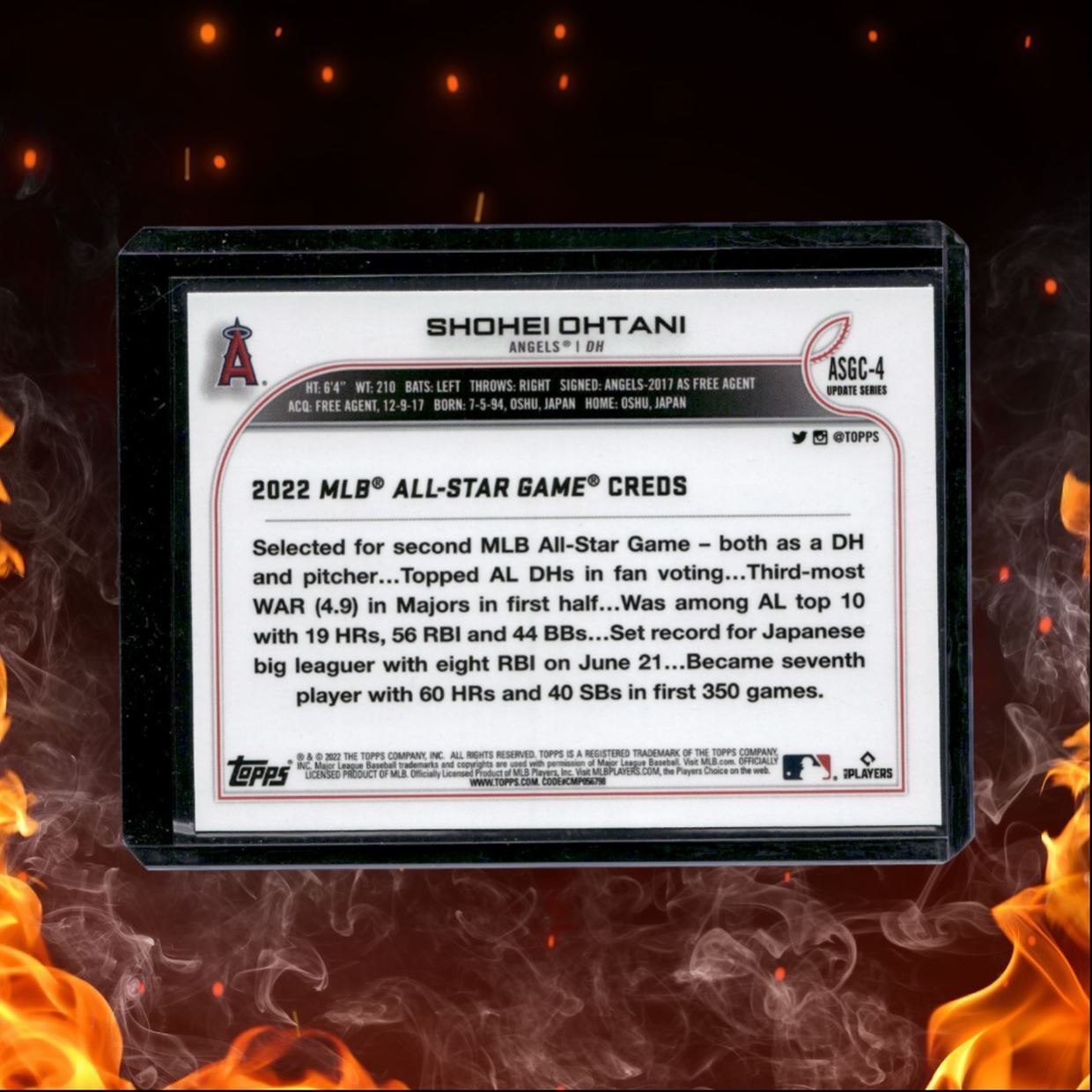 2022 Topps Chrome Update Shohei Ohtani 2022 All-Star Game Refractor #ASGC-4