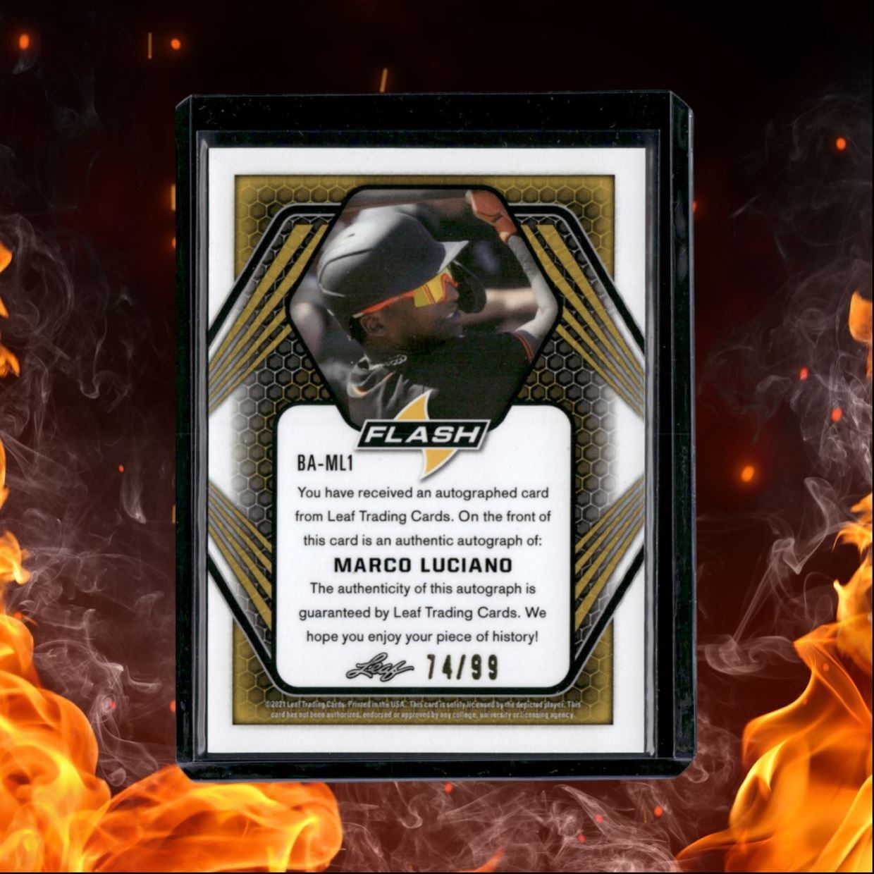 2021 Leaf Flash Marco Luciano Sparkle Auto 74/99 #BA-ML1