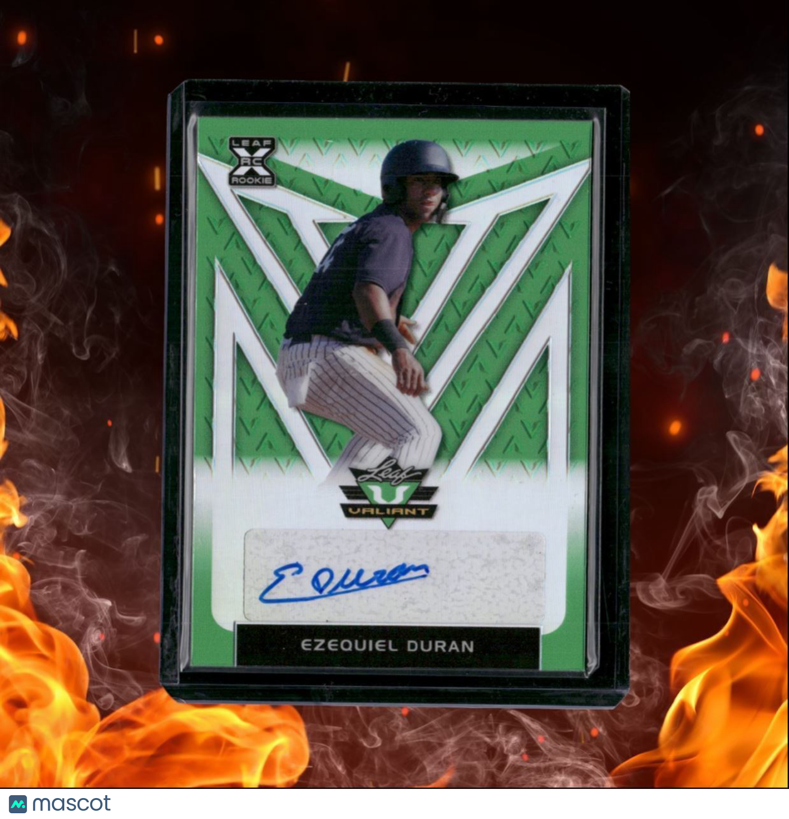 2020 Leaf Valiant Ezequiel Duran Green Rookie Auto 74/99 #BA-ED1