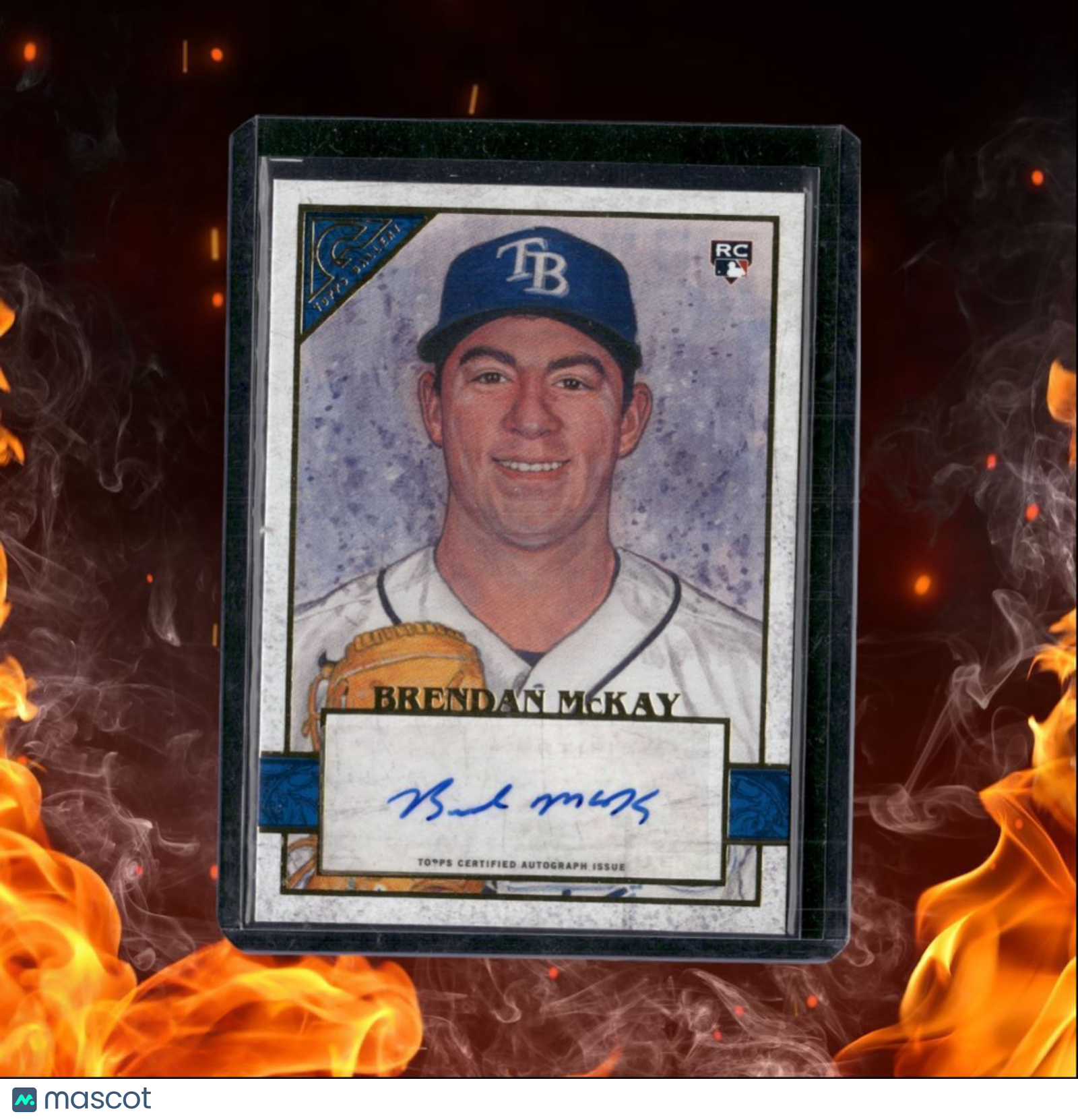 2020 Topps Gallery Brendan McKay Blue Rookie Auto 12/50 #65