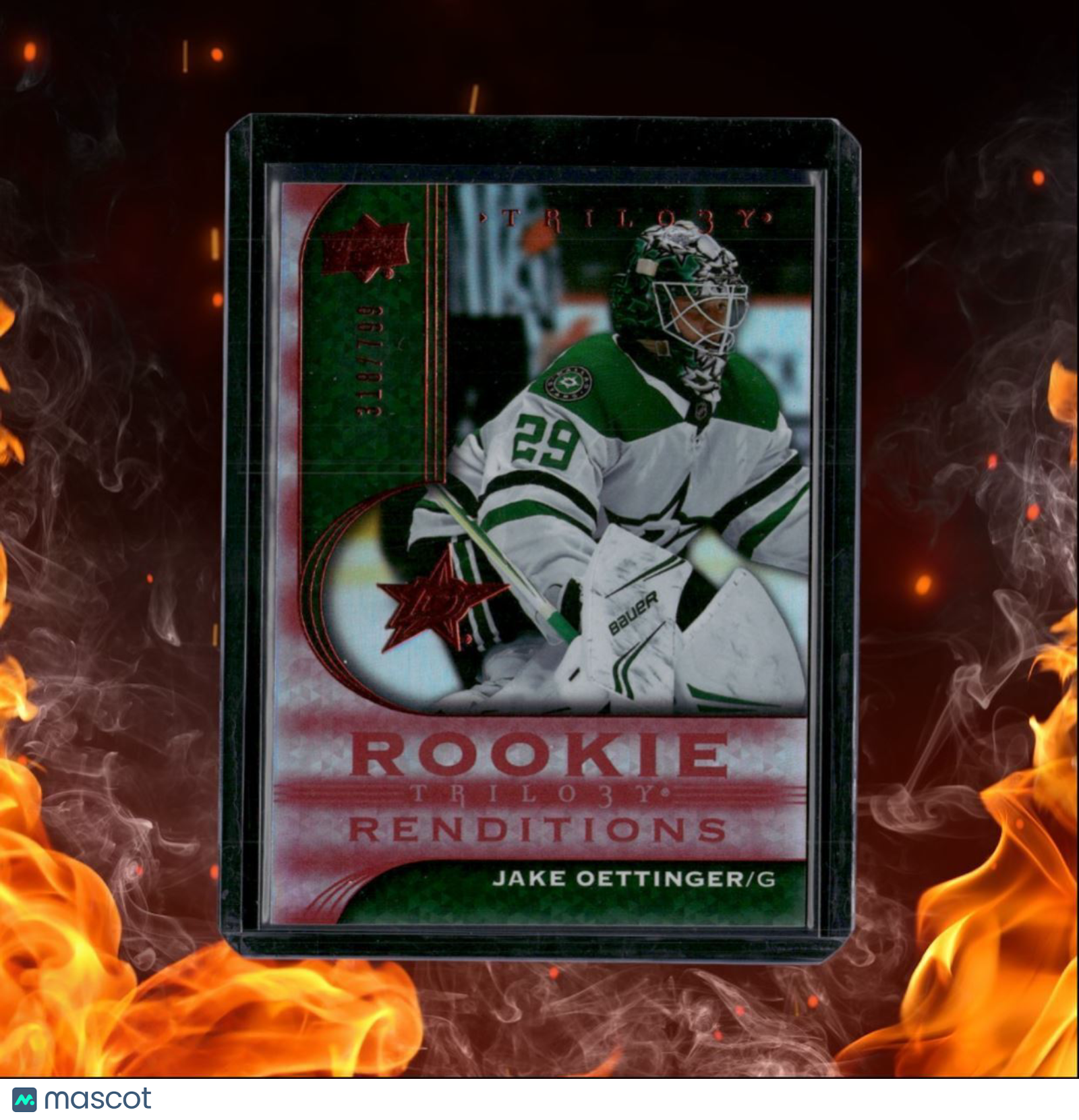 2020-21 Upper Deck Trilogy Jake Oettinger Renditions Red Rookie 318/799 #RR-9