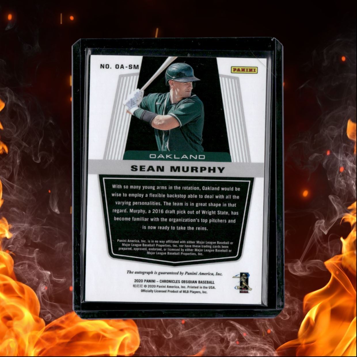 2020 Panini Chronicles Sean Murphy Obsidian Rookie Auto #OA-SM