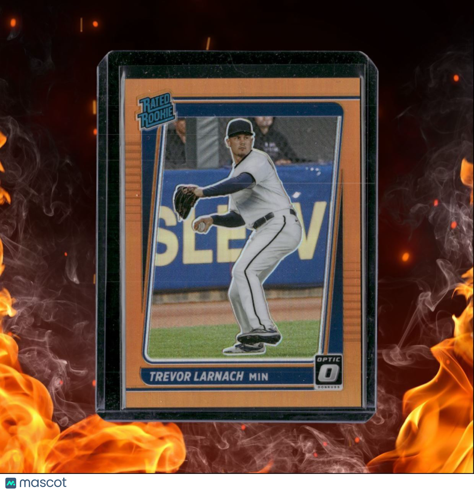 2021 Donruss Donruss Optic Trevor Larnach Orange Prizm Rated Rookie 040/125 #127